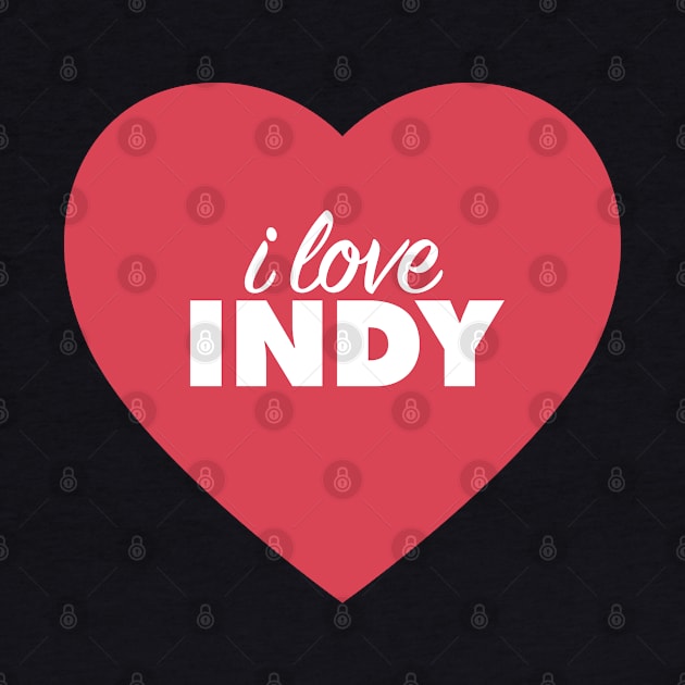 I Love Indy In Red Heart by modeoftravel